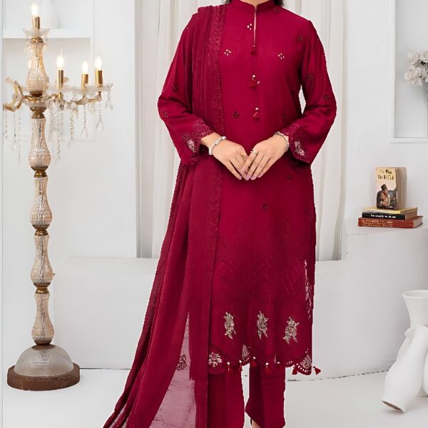 Unstitched Embroidered Viscose 3 Pcs