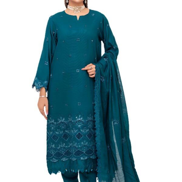 Unstitched Embroidered Viscose 3 Pcs