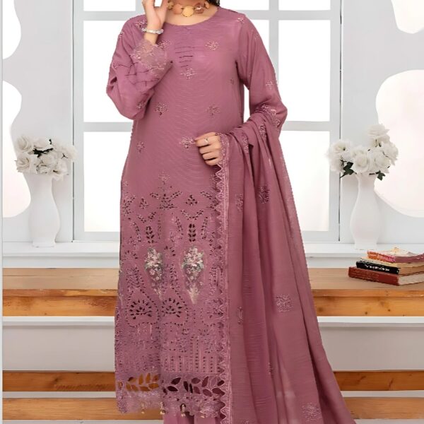 Unstitched Embroidered Viscose 3 Pcs