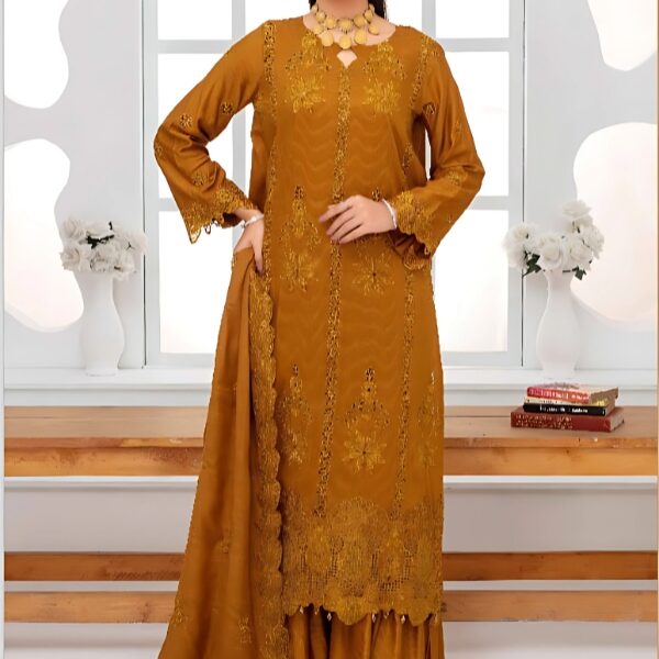 Unstitched Embroidered Viscose 3 Pcs