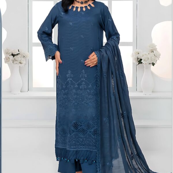 Unstitched Embroidered Viscose 3 Pcs