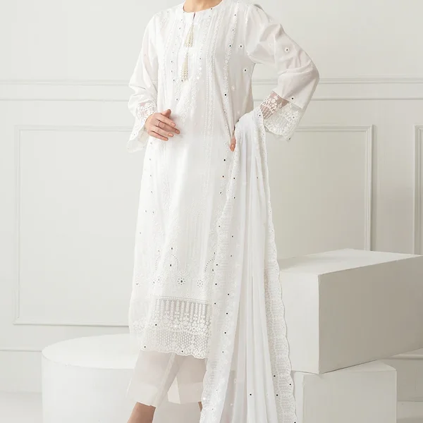 3PC Lawn Embroidered Suit IUSTKSD-563