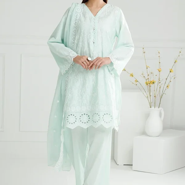 3PC Lawn Embroidered Suit IUSTKSD-571