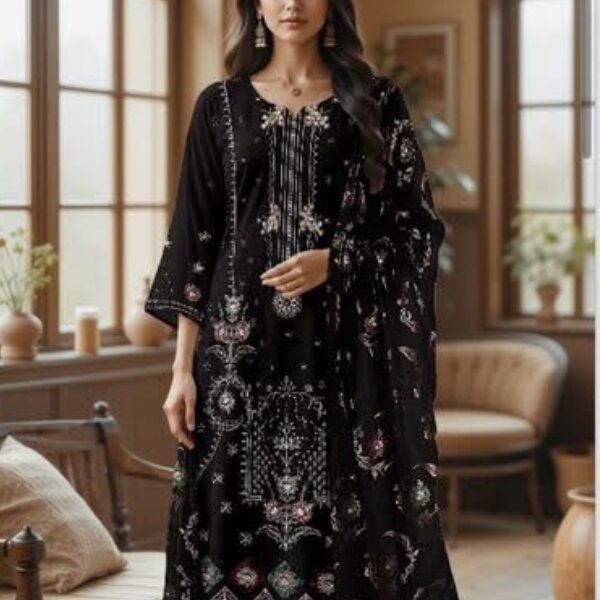 Unstitched Embroidered Viscose 3 Pcs