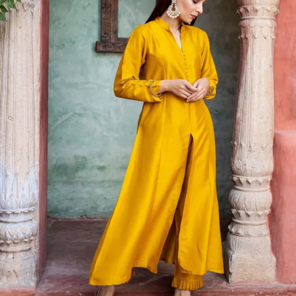 Unstitched Katan Silk 2 Pcs