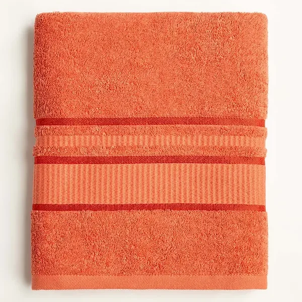 Orange Dyed Bath Towel